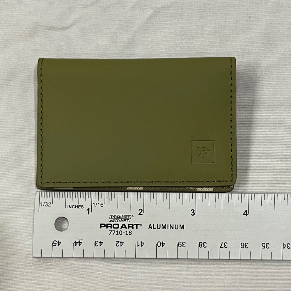Thread Scout Bifold Wallet Olive Green Checkerboard Pattern - Picture 8 of 9